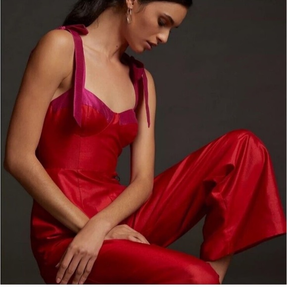 Hutch Anthropologie Red and Pink Jumpsuit - Picture 2 of 8